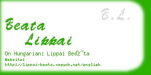 beata lippai business card